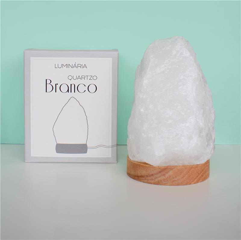 LUMINÁRIA GRANDE LUZ BRANCA - QUARTZO BRANCO