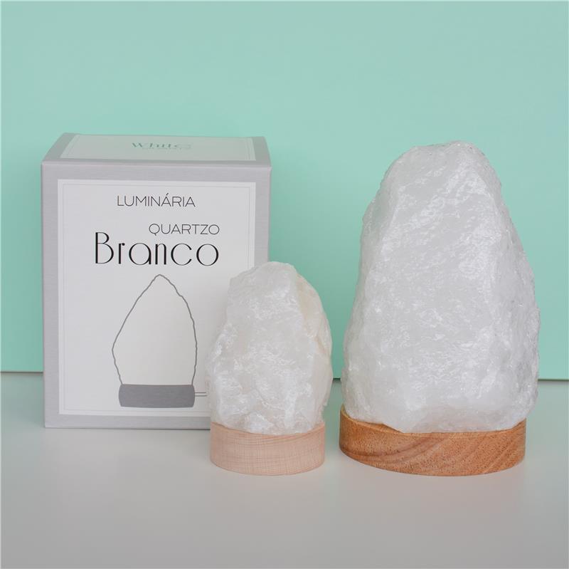 LUMINÁRIA GRANDE LUZ BRANCA - QUARTZO BRANCO