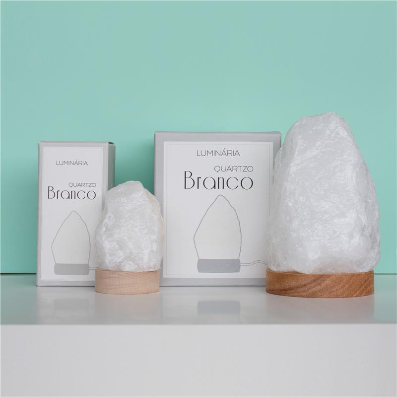 LUMINÁRIA GRANDE LUZ BRANCA - QUARTZO BRANCO