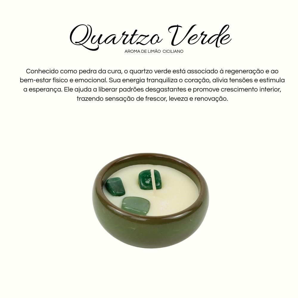 KIT DE VELAS AROMÁTICAS DE QUARTZO VERDE 