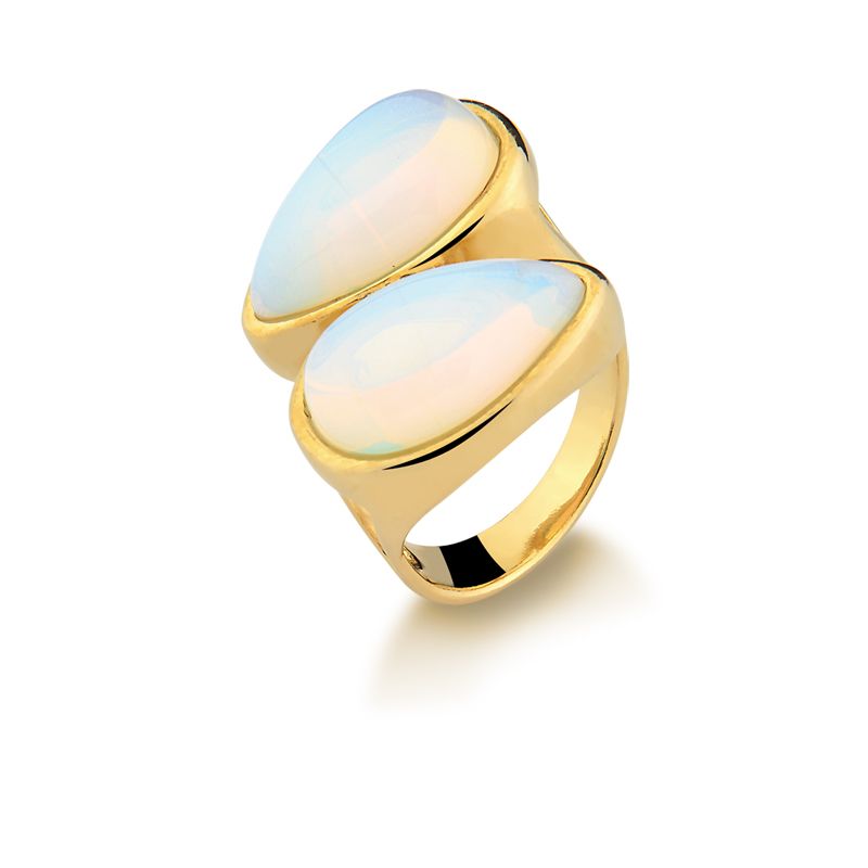 ANEL FOLHEADO A OURO